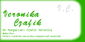 veronika czafik business card